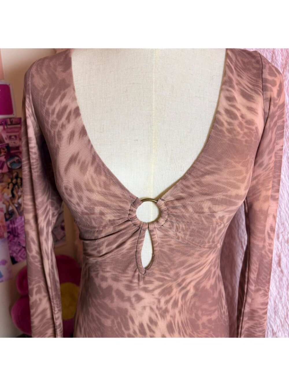 Silence + Noise brown leopard print mini dress - Picture 5 of 6